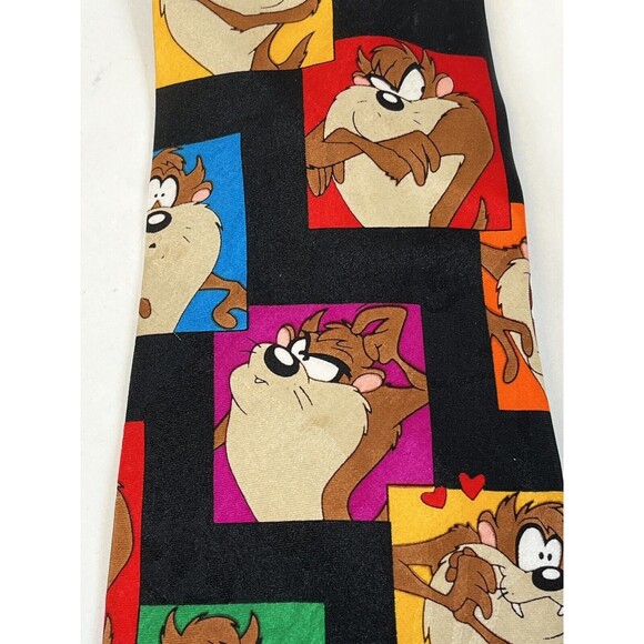 RARE Vtg Tasmanian Devil‎ Looney Tunes Mania- 1993- Men's Polyester Tie. - Picture 3 of 6